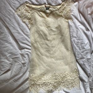 Cream eyelet dress
